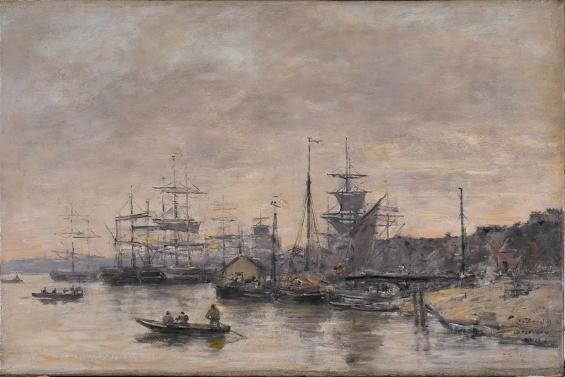 Bordeaux, de haven - Eugène Boudin