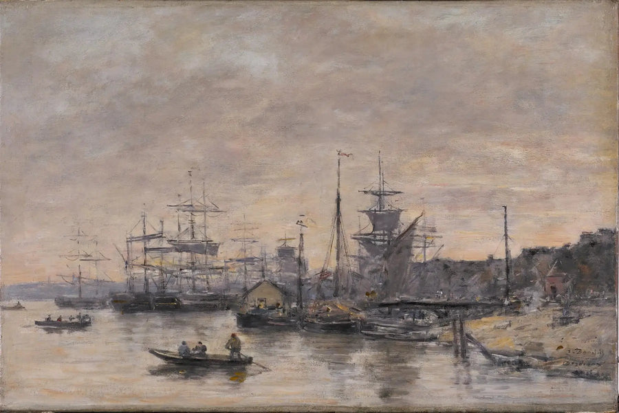 Bordeaux, de haven - Eugène Boudin