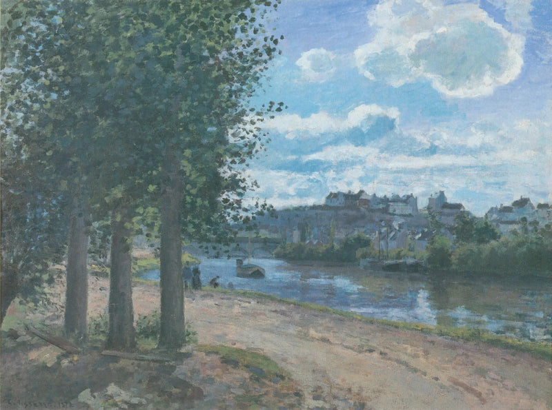 Oever van de Oise, Pontoise - Camille Pissarro