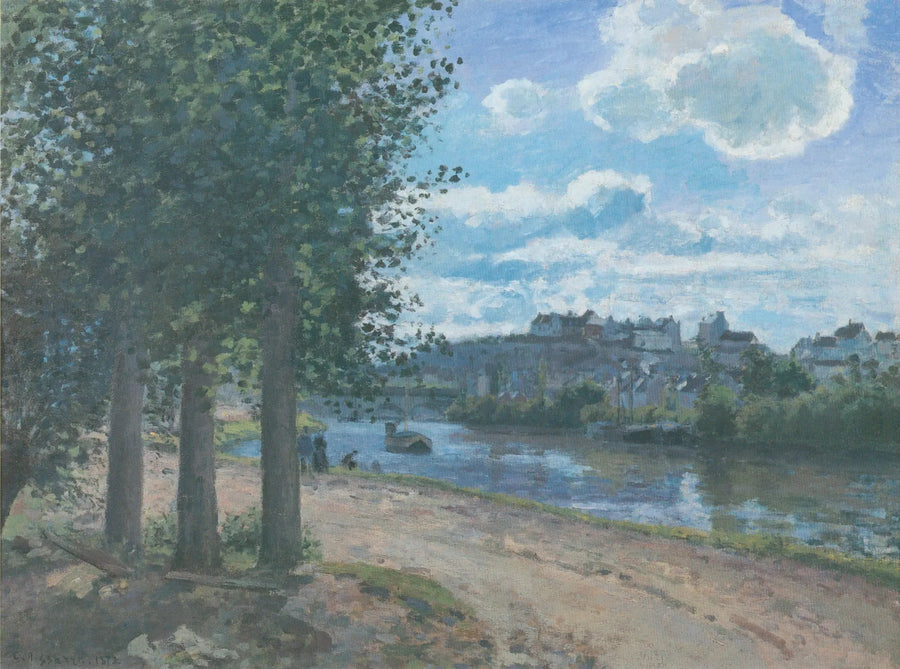 Oever van de Oise, Pontoise - Camille Pissarro