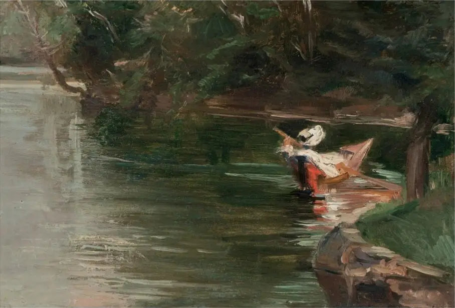 Bords de l'Yerres - Gustave Caillebotte image 1 reproduction de peinture à l’huile