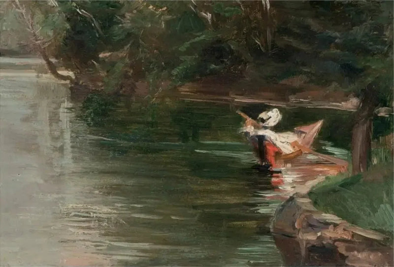 Oever van de Yerres - Gustave Caillebotte