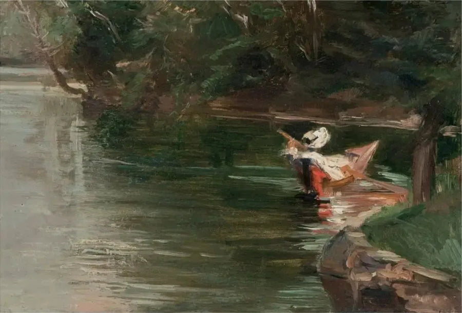 Oever van de Yerres - Gustave Caillebotte