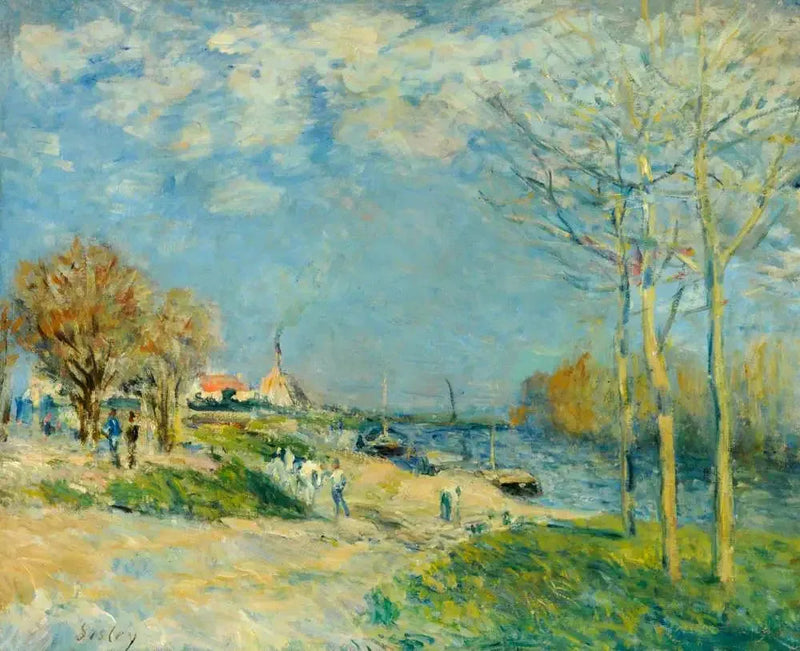 Oever van de Seine bij Port-Marly - Alfred Sisley
