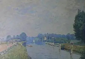 Oever van de Rivier (De Theems bij Hampton Court, eerste dagen van oktober) - Alfred Sisley