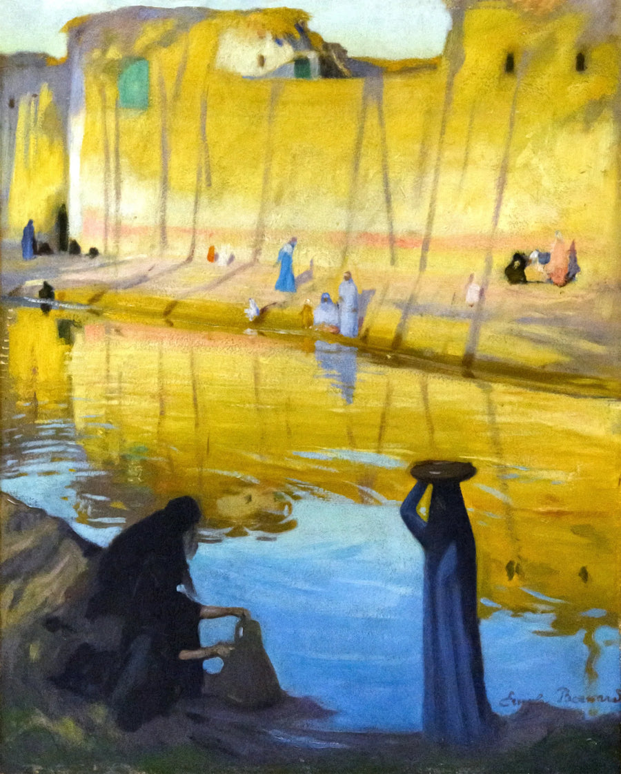 Rivieroevers van de Nijl bij Marg, avondlicht-effect - Émile Bernard