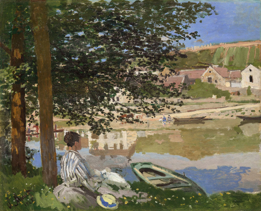 Aan de oevers van de Seine bij Bennecourt W110 - Claude Monet