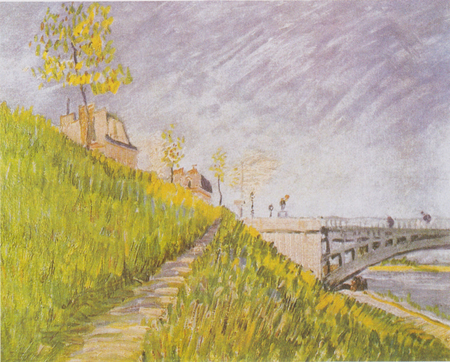 De kades van de Seine met de brug van Clichy - Vincent van Gogh