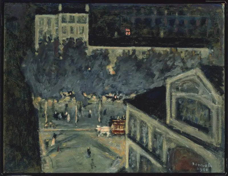 Boulevard van Parijs 's nachts - Pierre Bonnard