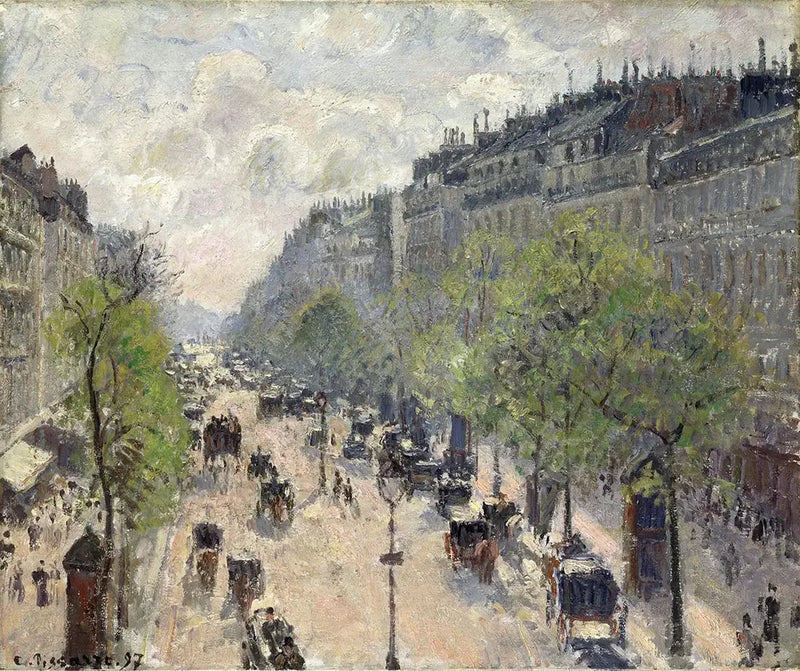 Boulevard Montmartre, Lente - Camille Pissarro