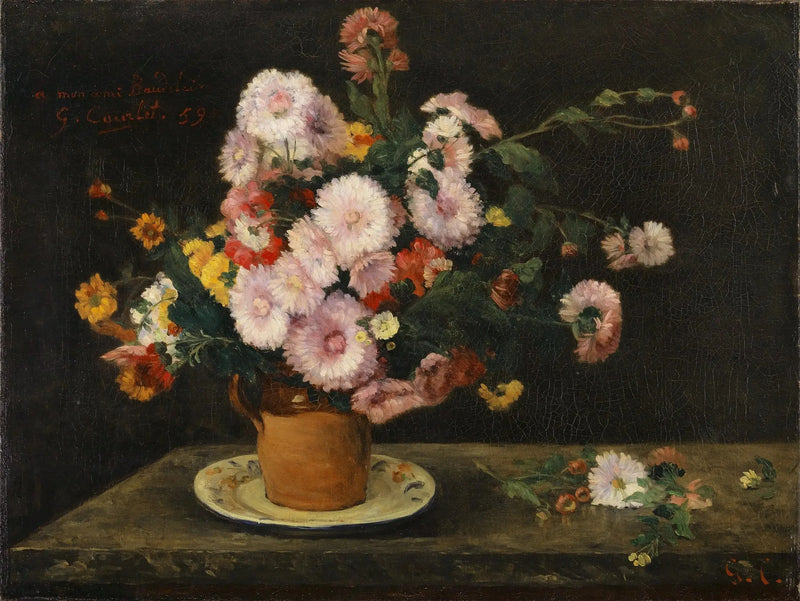 Asters bouquet - Gustave Courbet