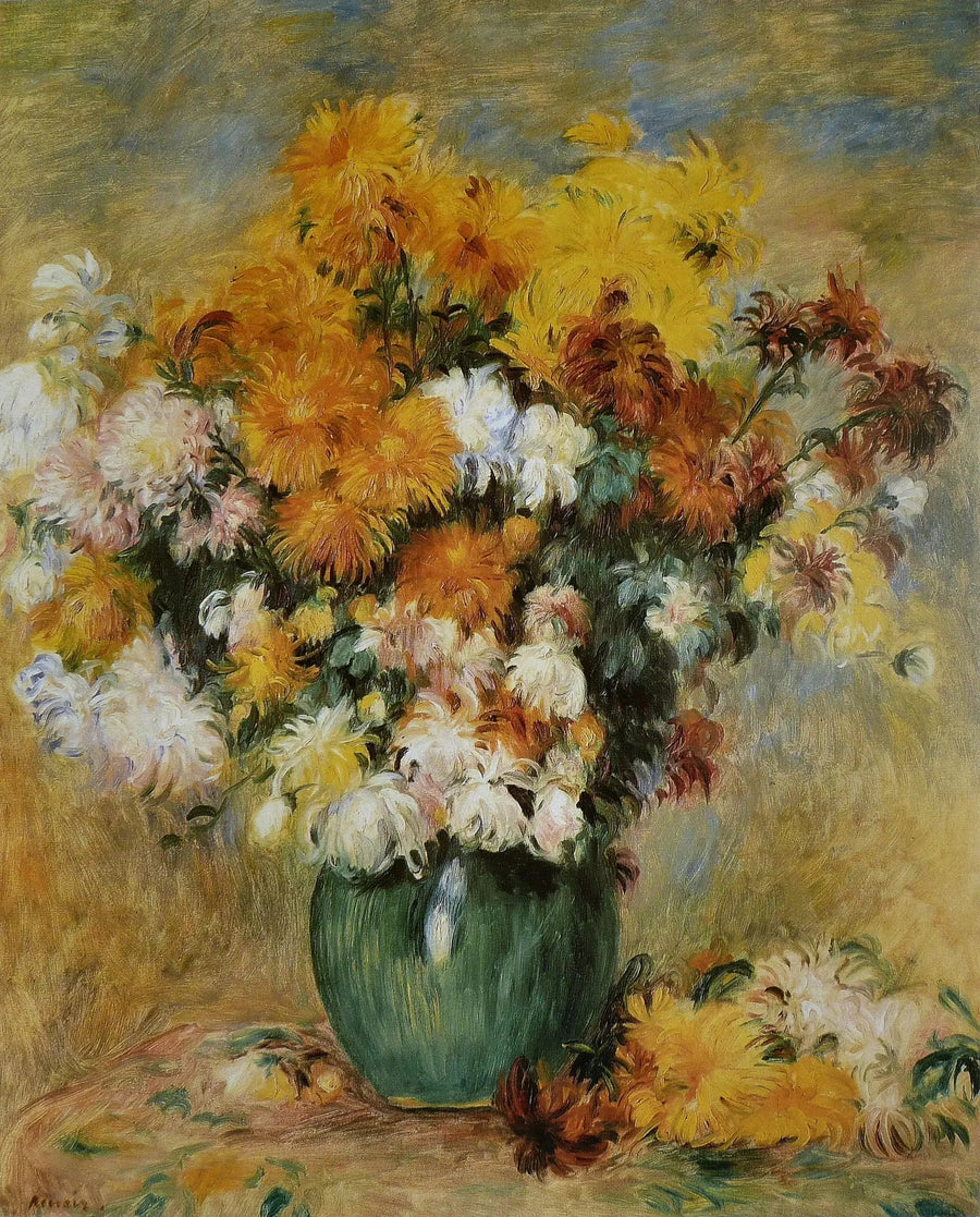 Boeket van Chrysanten - Pierre-Auguste Renoir