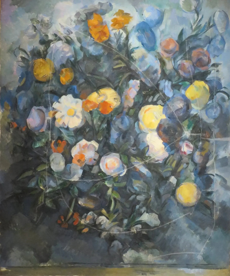 Bloemboeket, naar Delacroix - Paul Cézanne