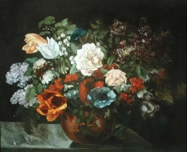 Bloemenboeket - Gustave Courbet