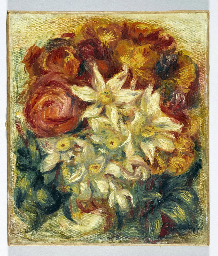 Boeket van narcissen en rozen - Pierre-Auguste Renoir