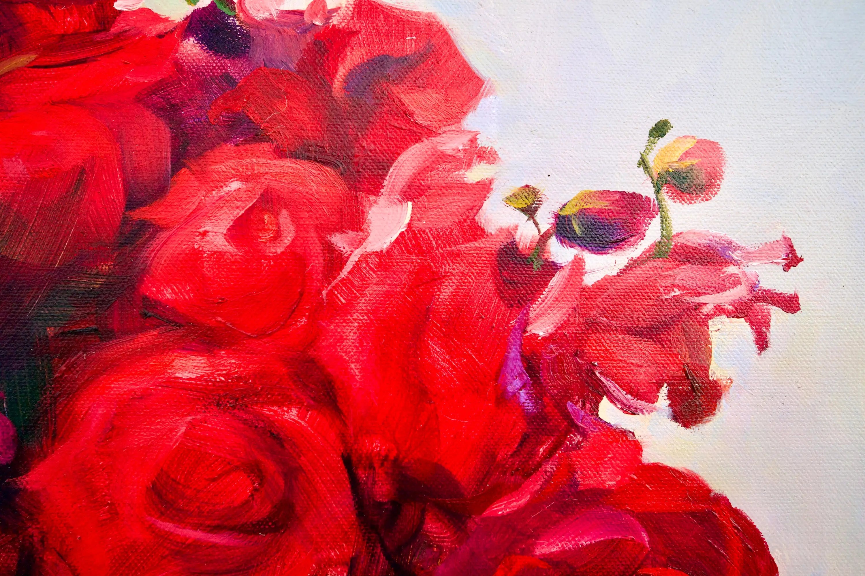 Bouquet de Rose | 100 x 130 cm Reproductions de tableaux à la peinture à l’huile