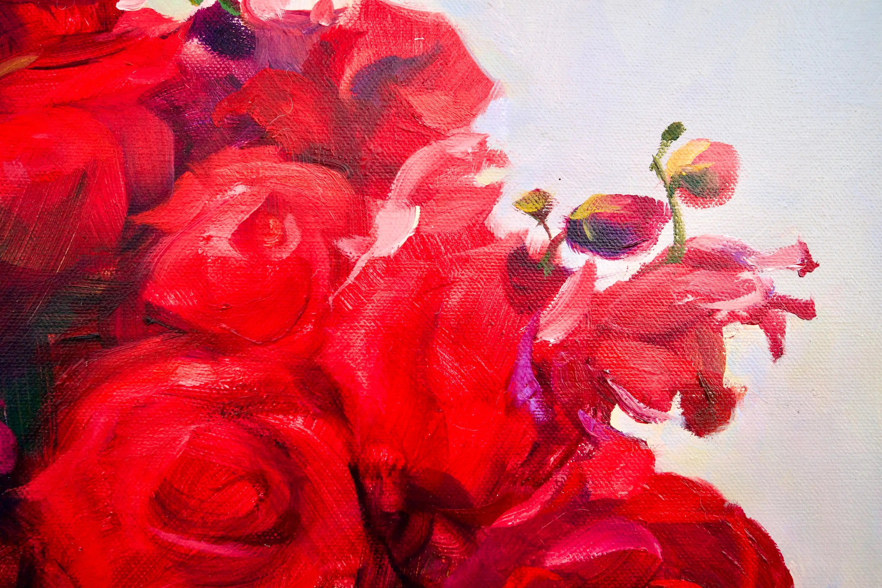 Bouquet de Rose | 100 x 130 cm Reproductions de tableaux à la peinture à l’huile