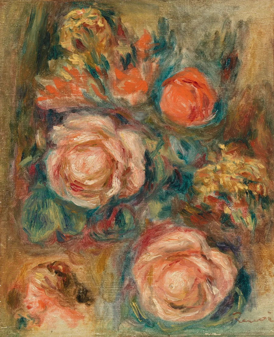Boeket van rozen - Pierre-Auguste Renoir