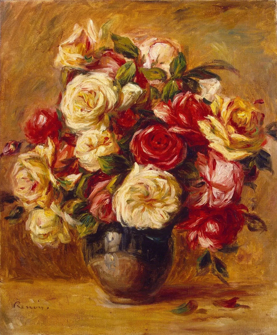 Boeket van rozen - Pierre-Auguste Renoir