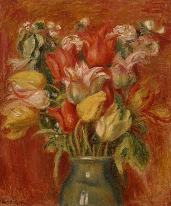 Boeket van tulpen - Pierre-Auguste Renoir