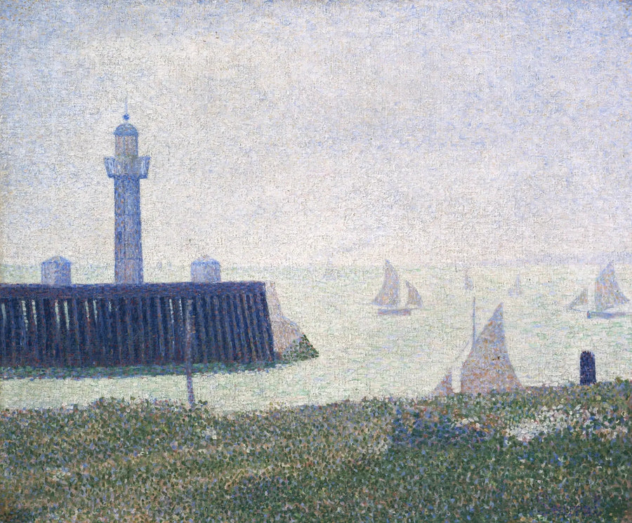 Einde van de pier, Honfleur - Georges Seurat