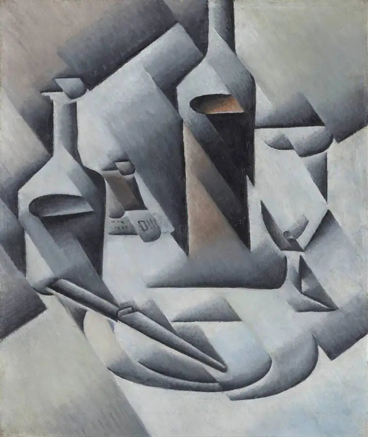Flessen en mes - Juan Gris