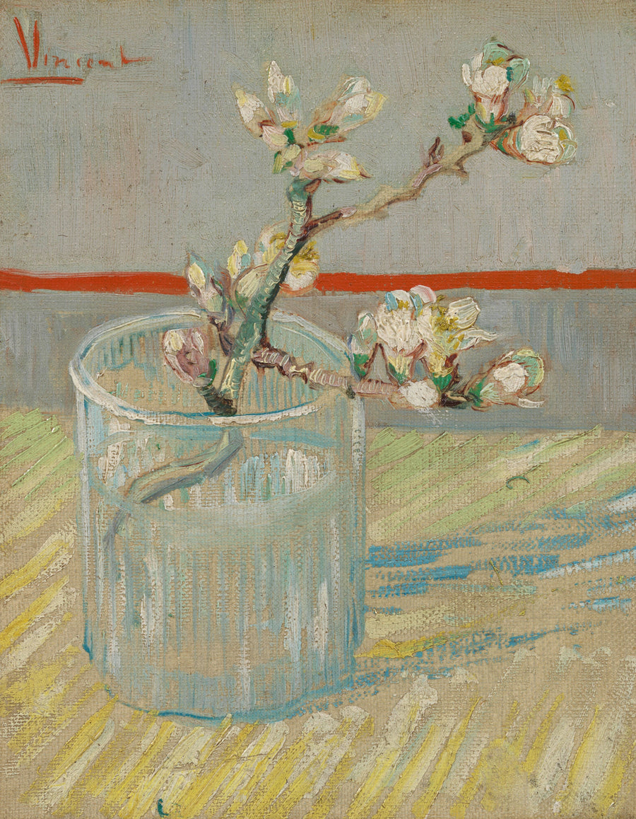 Amandelbloesemtak in een glas - Vincent van Gogh
