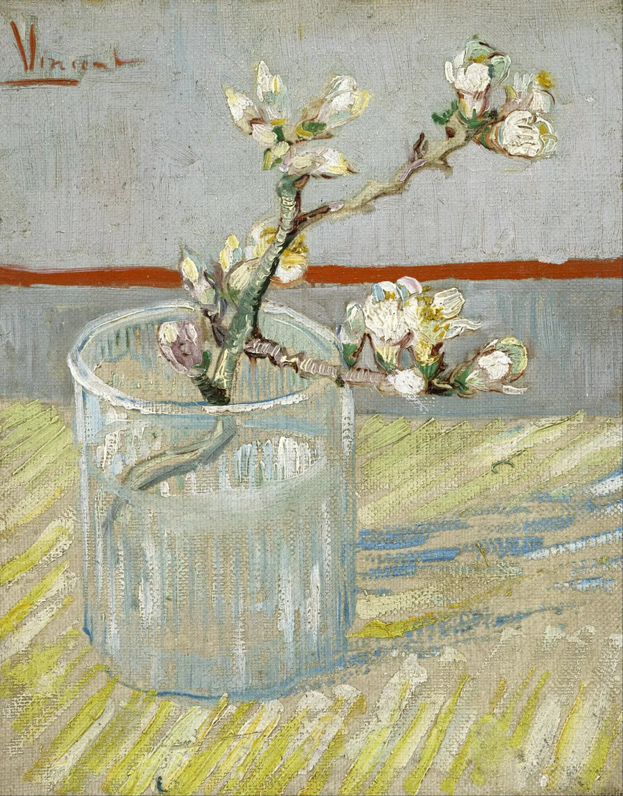 Amandelbloesemtak in een glas - Vincent van Gogh