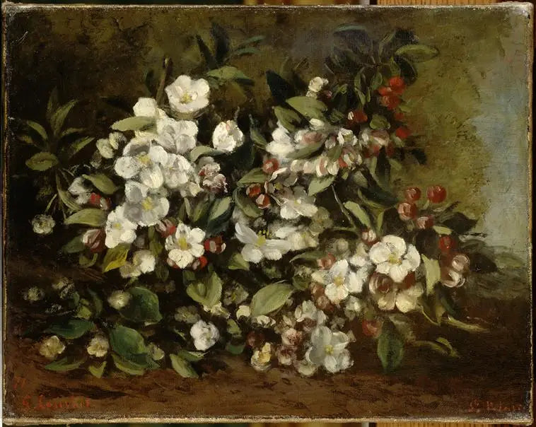 Bloesemappelboomtak - Gustave Courbet