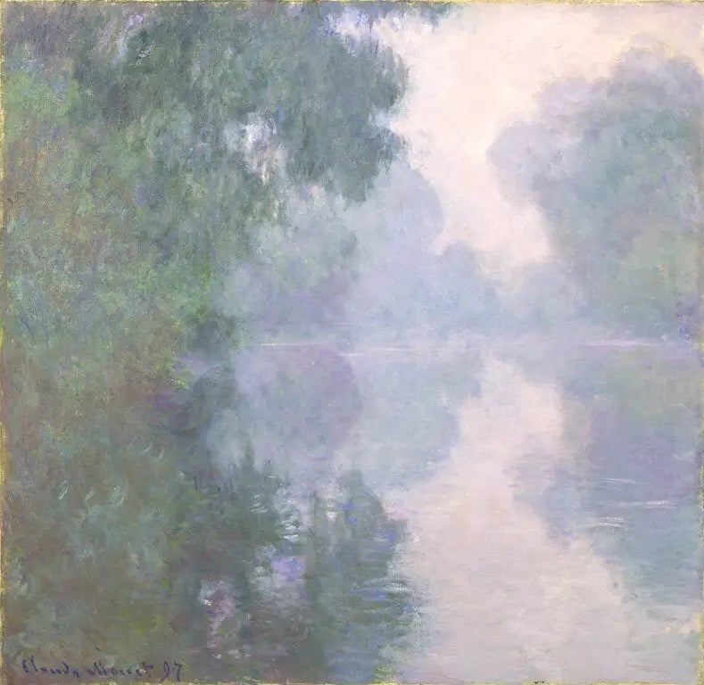Arm van de Seine bij Giverny, ochtendmist - Claude Monet