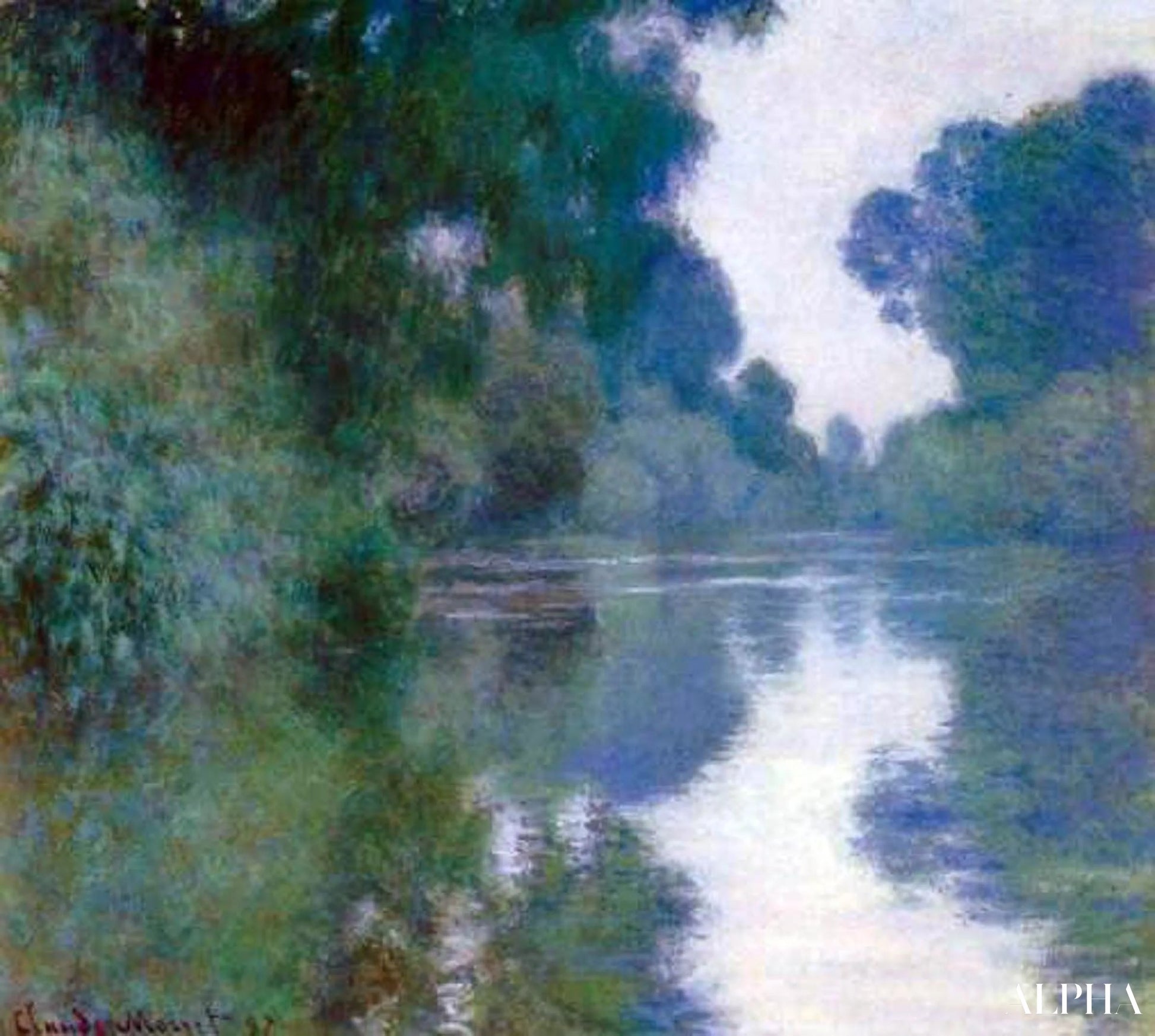Braam van de Seine nabij Giverny - Claude Monet - Reproducties van schilderijen en hoogwaardige schilderijen