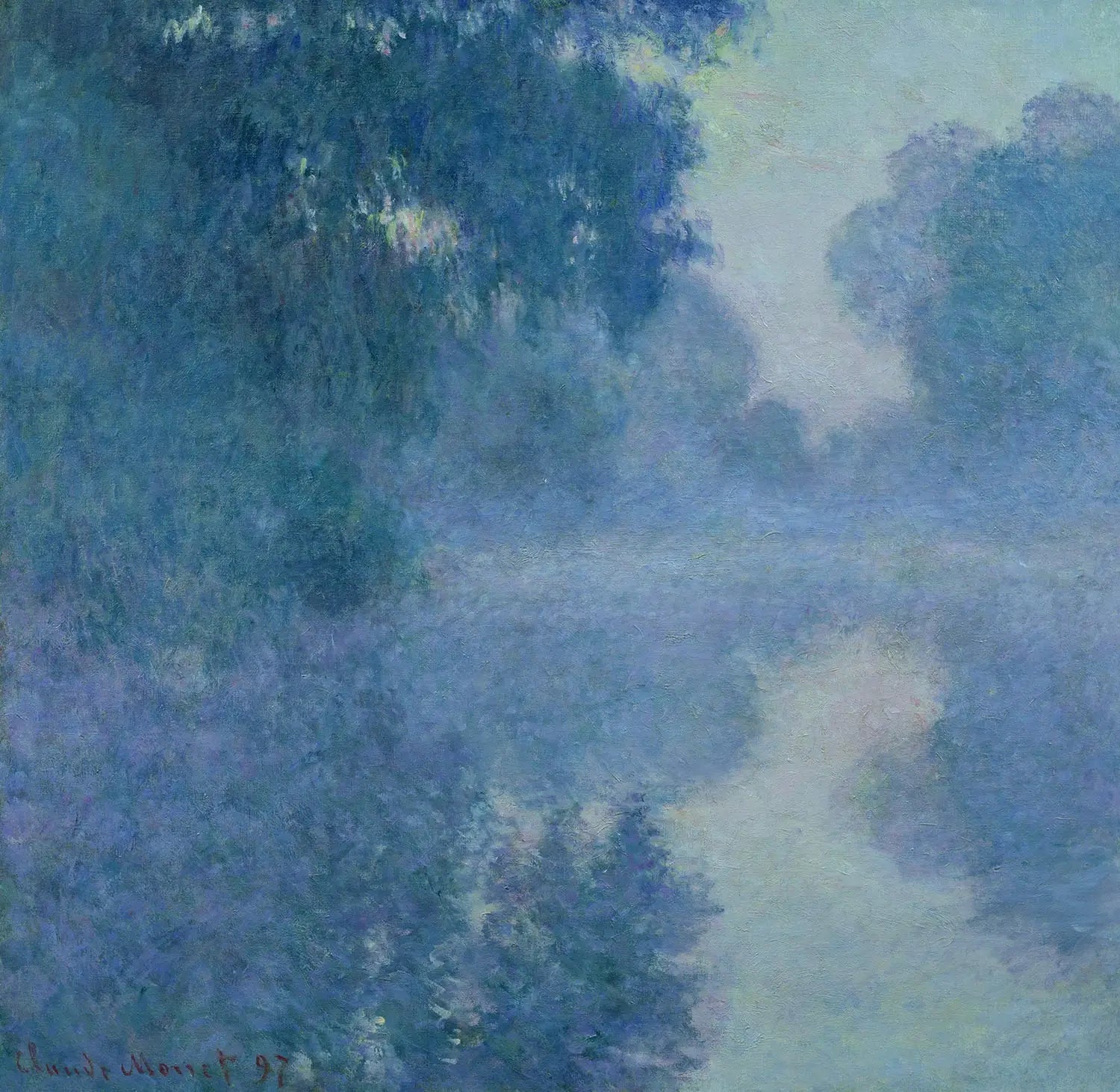 Reproduction du tableau « Bras de Seine près de Giverny, soleil levant - Claude Monet » par Alpha Reproduction en peinture à l’huile