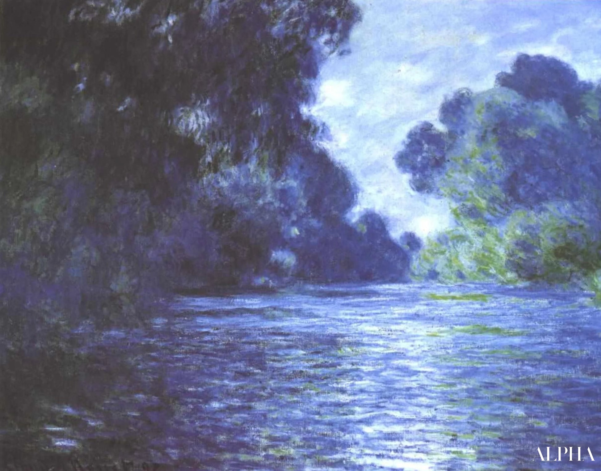 "Bras de Seine, nabij Giverny (W1487) - Claude Monet - Reproducties van schilderijen en hoogwaardige schilderijen"
