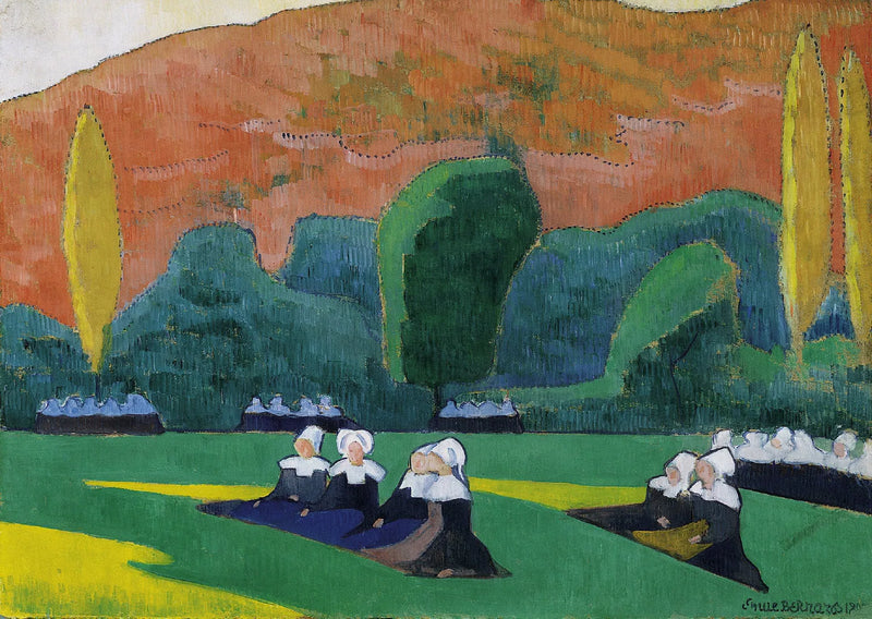 Bretonse tijdens de Pardon - Émile Bernard