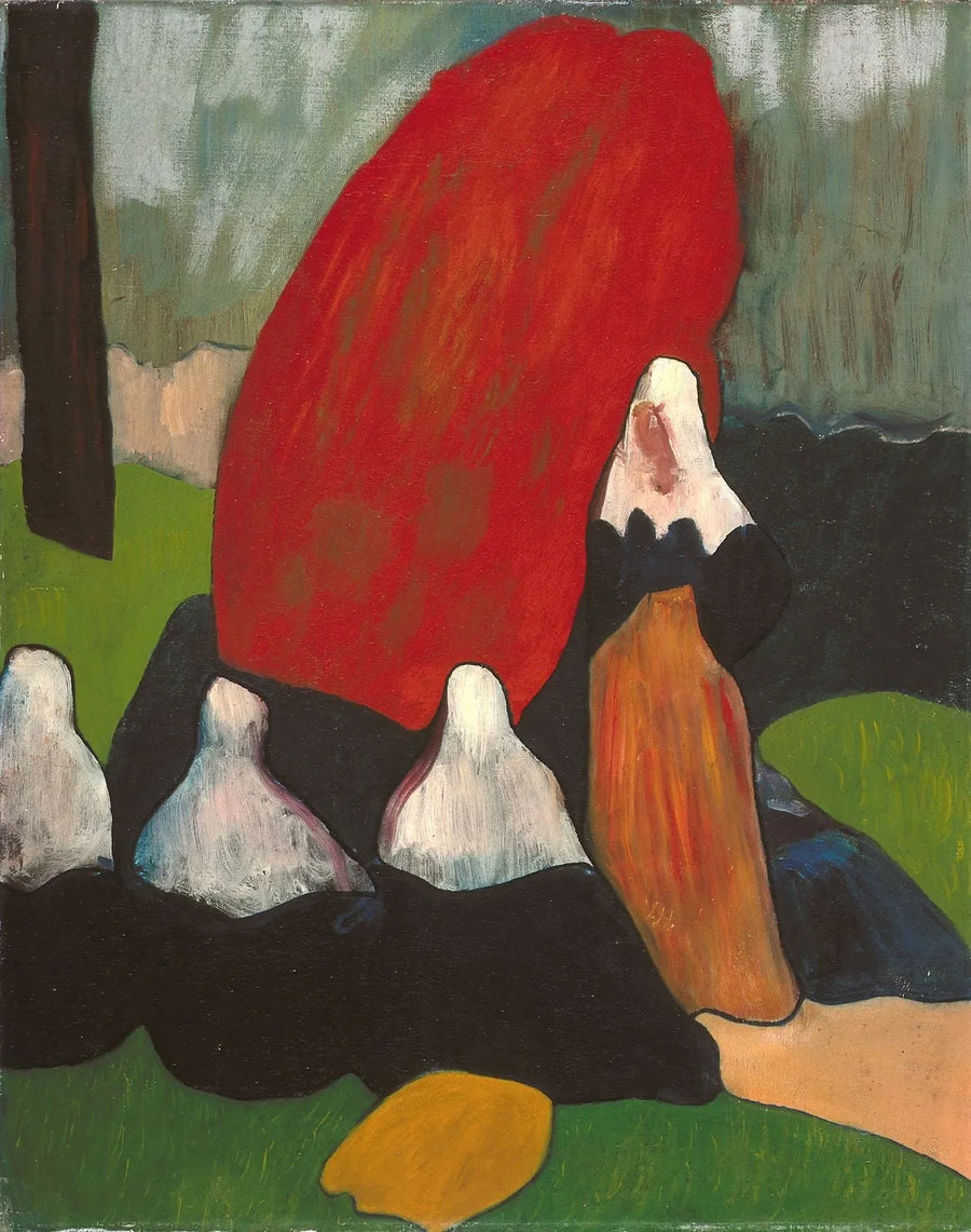 Bretonse met zeewier - Émile Bernard