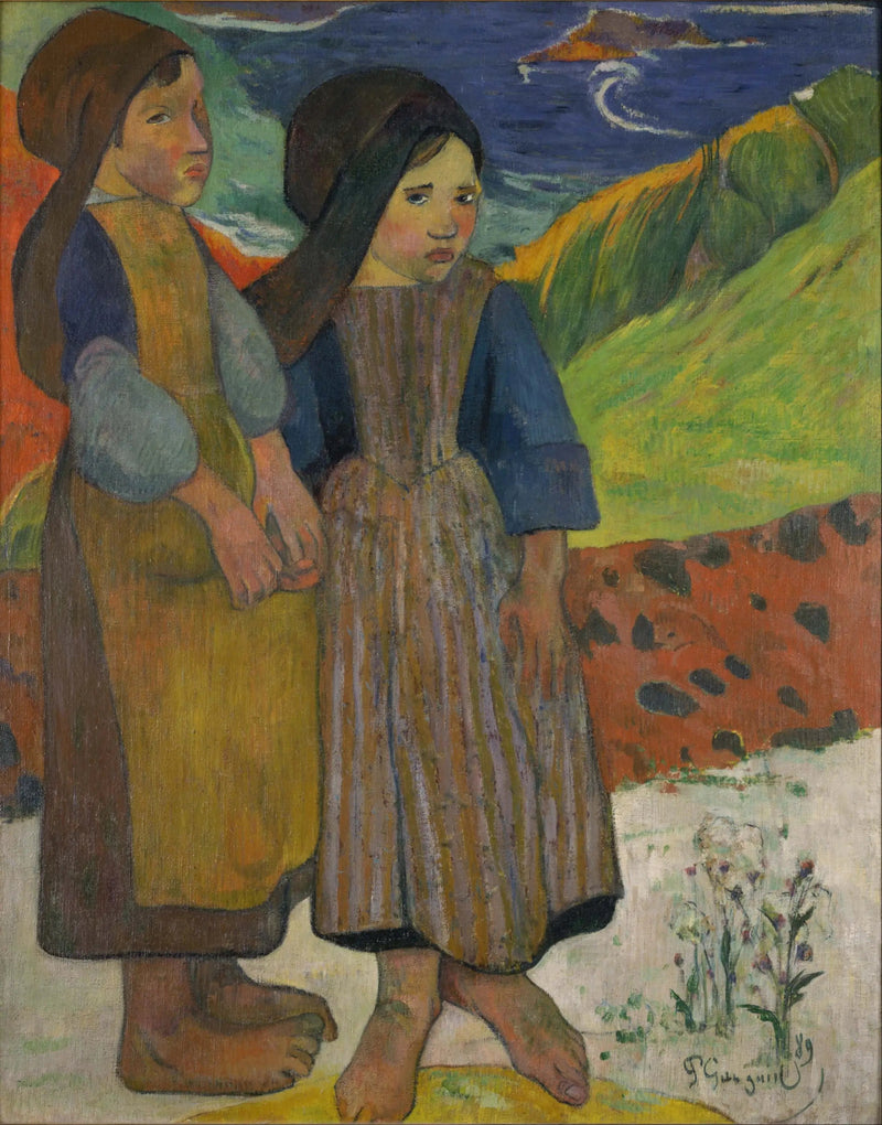 Bretonnes bij de zee - Paul Gauguin