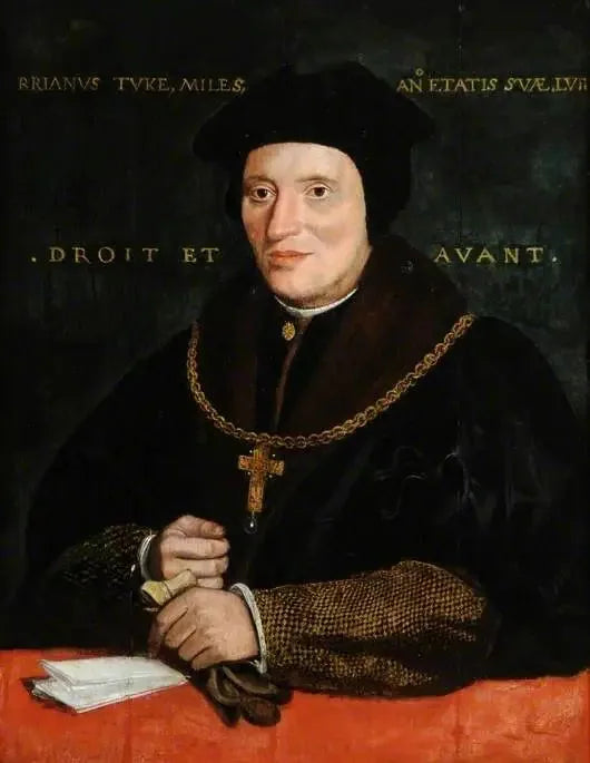 Brian Tuke (1472–1545), secretaris van Hendrik VIII - Hans Holbein de Jonge

Source:
Brian Tuke (1472–1545), Secretary to Henry VIII - Hans Holbein le Jeune