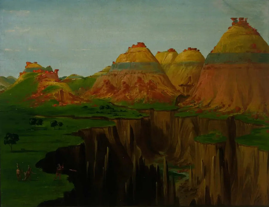 "Bakstenen Oven" , Clay Bluffs, op 1.900 mijl boven Saint-Louis - George Catlin

Source:
« Brick Kilns », Clay Bluffs, à 1 900 miles au-dessus de Saint-Louis - George Catlin