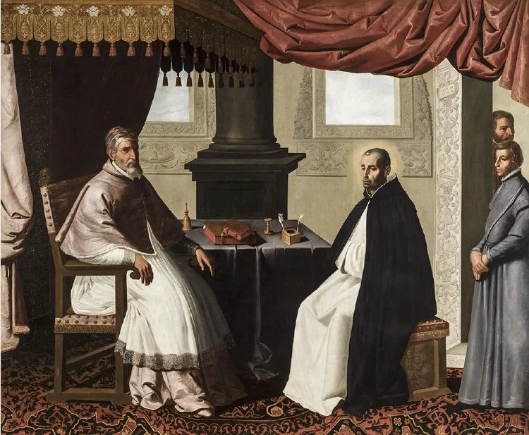 Bruno di Segni met Urbanus II - Francisco de Zurbarán