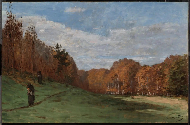 De Houthakkers aan de rand van het bos W18 - Claude Monet