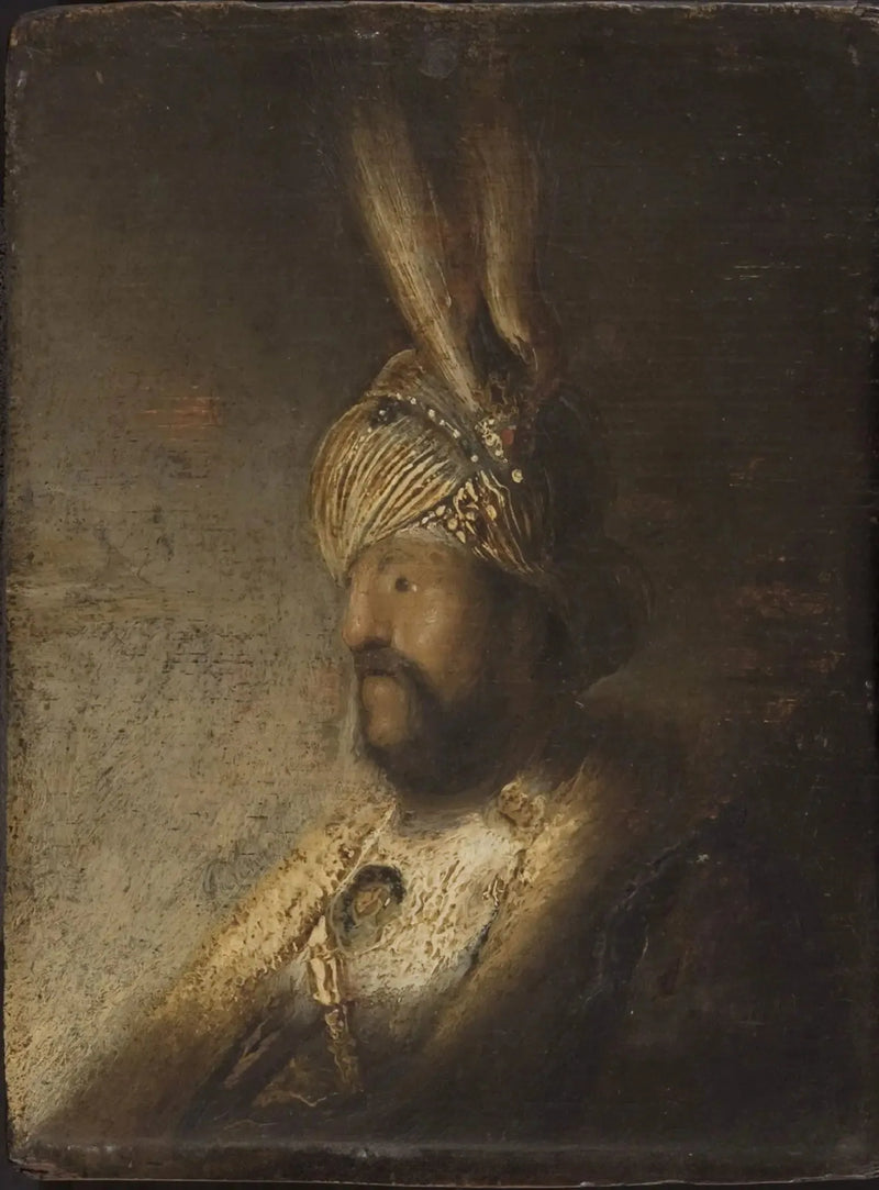 Buste van een man met een tulband - Rembrandt