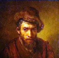 Buste van een man met een bonthoed - Rembrandt