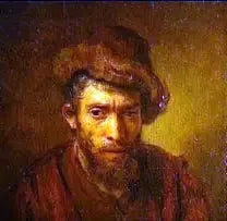 Buste van een man met een bonthoed - Rembrandt