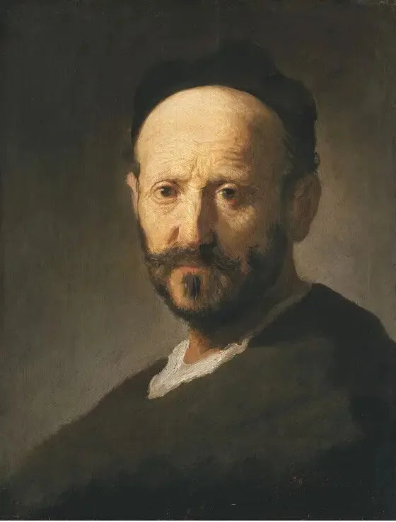 Buste van een man met een pet - Rembrandt