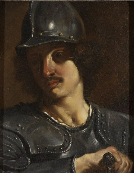 Buste van een soldaat in harnas - Guercino