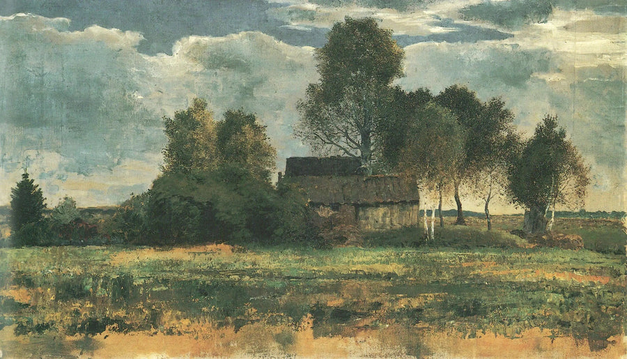 Hooibergen in het mos van Dachau - Franz Marc