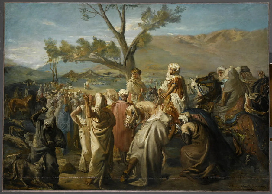 Caïd die een dorp bezoekt - Théodore Chassériau