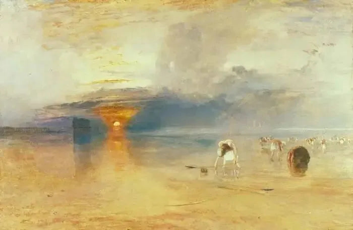 Calais Sands bij Laag Water - Poissards die Aas Verzamelen - J. M. W. Turner