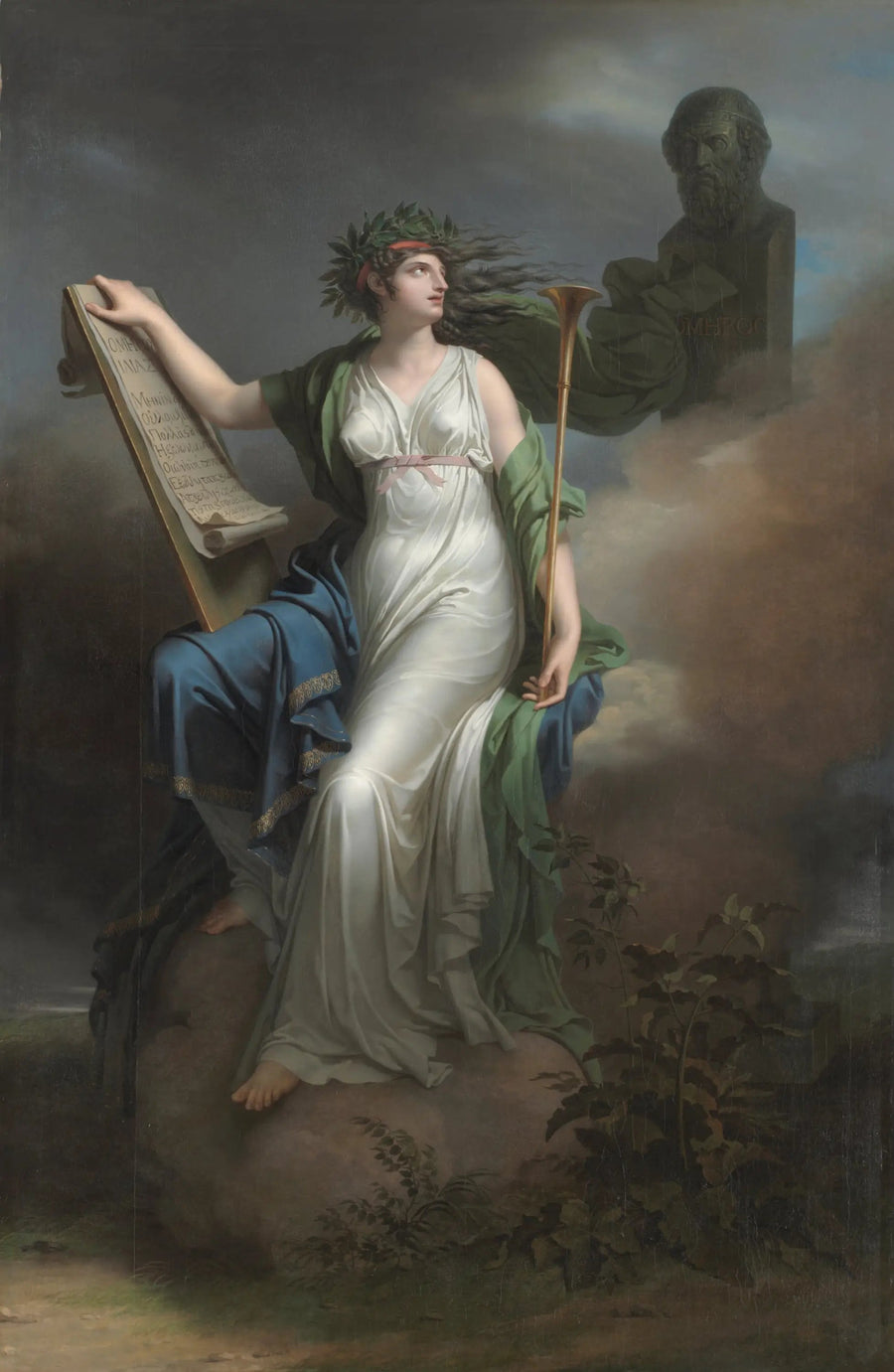 Calliope, muze die het epische gedicht leidt - Charles Meynier

Source:
Calliope, muse qui préside au poème épique - Charles Meynier