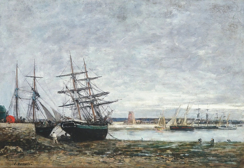 Camaret, laag water in de baai - Eugène Boudin